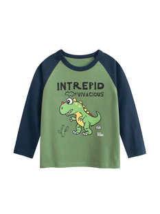 Autumn base body-friendly dinosaur for boys, children's long-sleeve, children's clothing