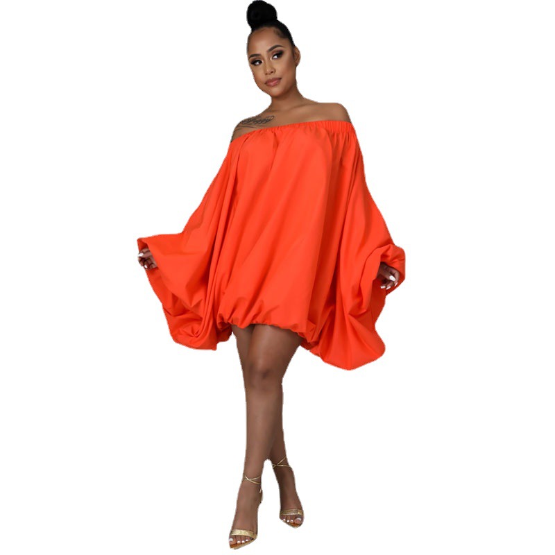 Falda Naranja Elegante de Talla Grande, Estilo Europeo y Americano, Rejuvenecedora, Ajustada a la Cadera, con Pliegues en Línea A, Color Sólido, para Ir al Trabajo, HX030