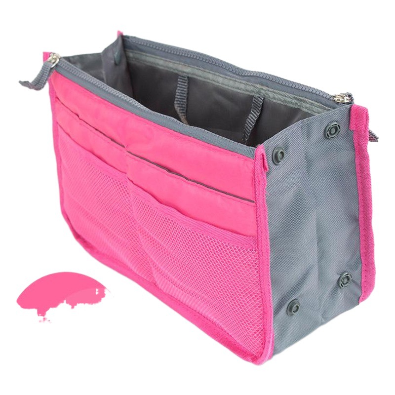 Korean portable double zipper cosmetic bag multi-functional toiletries finishing bag double zipper bag wholesale
