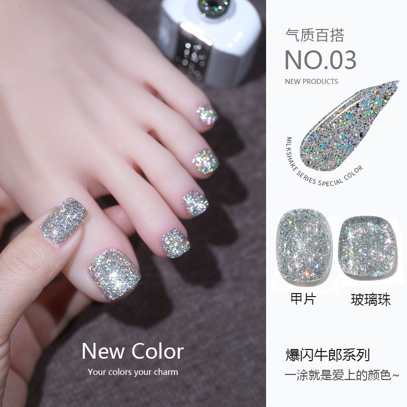 Flash diamante esmalte de uñas pegamento 2023 nueva celebridad de Internet popular color blanco lentejuelas pegamento de diamante para salón de uñas