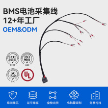定制锂电池模组采样线测试用线束新能源电池包BMS数据采集线
