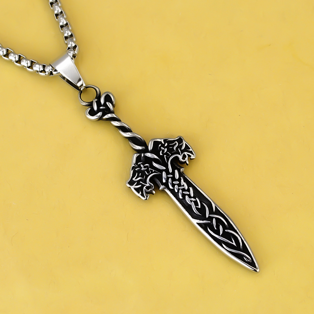 Anchor Skull Necklace Stainless Steel Pendant For Men And Women_voghion.com