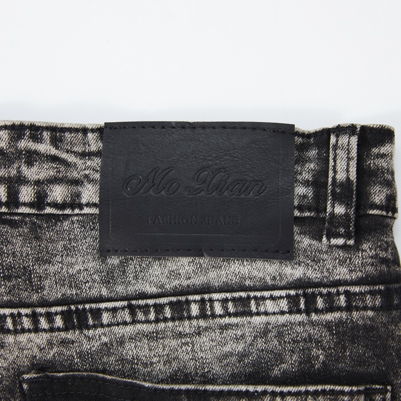 Men's High Street Snow Wash Jeans Gradient Faded Distressed Straight Leg American Denim_viptrois.com