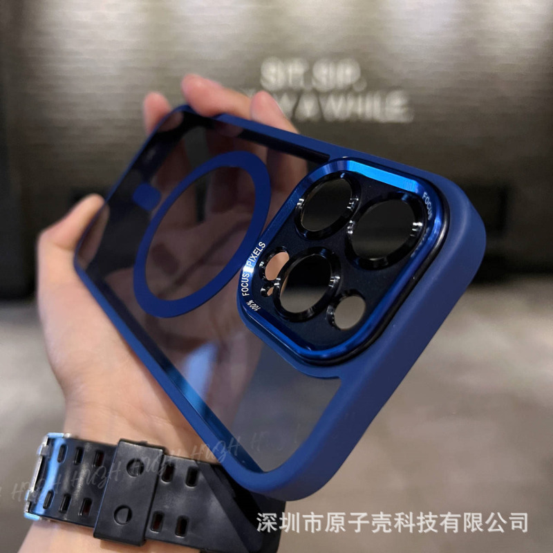 IPhone16携帯ケース磁気吸引充電イーグル・アイ二世代リンゴ14金属レンズリング透明保護カバーを適用|undefined