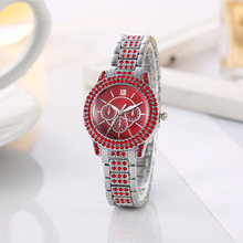 新款爆款镶钻满钻罗马纹女士休闲百搭手表女表手链聚宝盆石英腕表