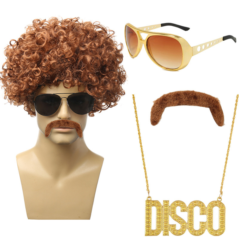 라이트 그레이 + 골드 안경 다크 브라운 수염 DISCO