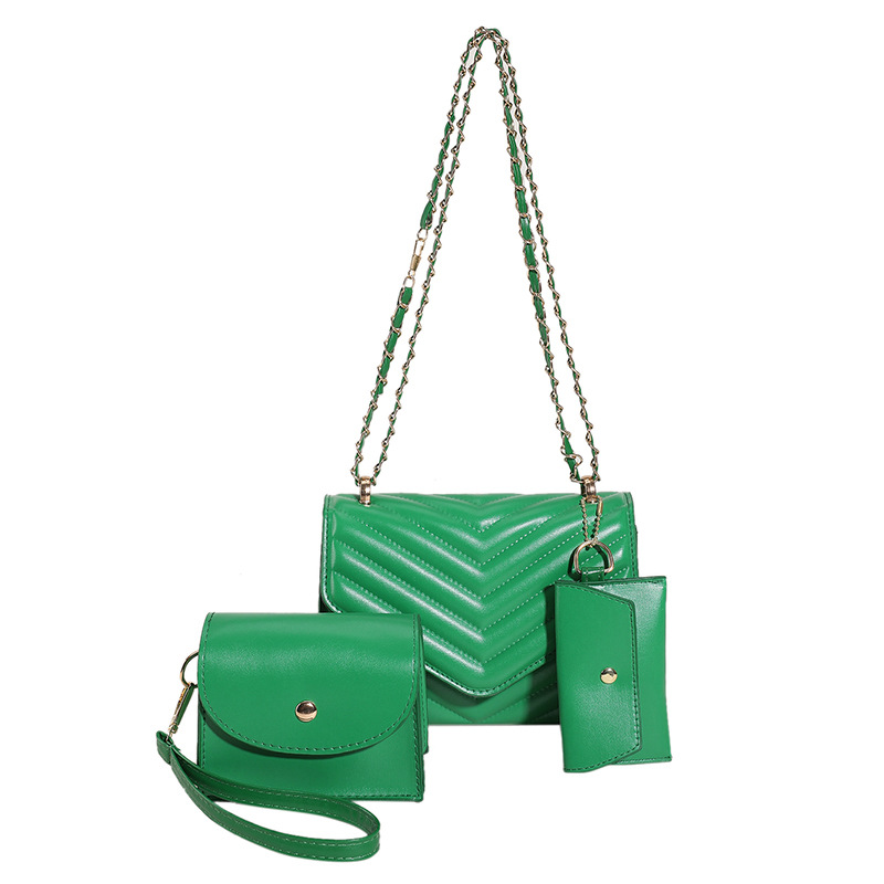 Bolsa pequeña popular de este año para mujeres 2023 otoño nueva moda simple bolsa de mensajero ins cadena costura pequeña bolsa cuadrada