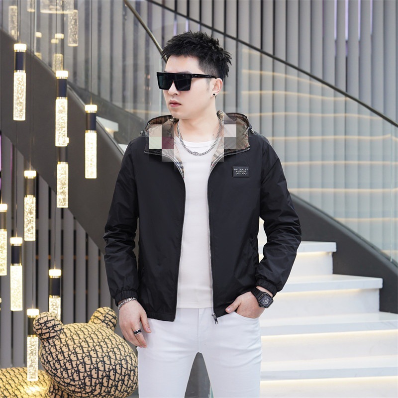 European Station 2026 Spring New Men's Fashion Trendy Printed Hooded Versatile Korean Style Slim Fit Jacket