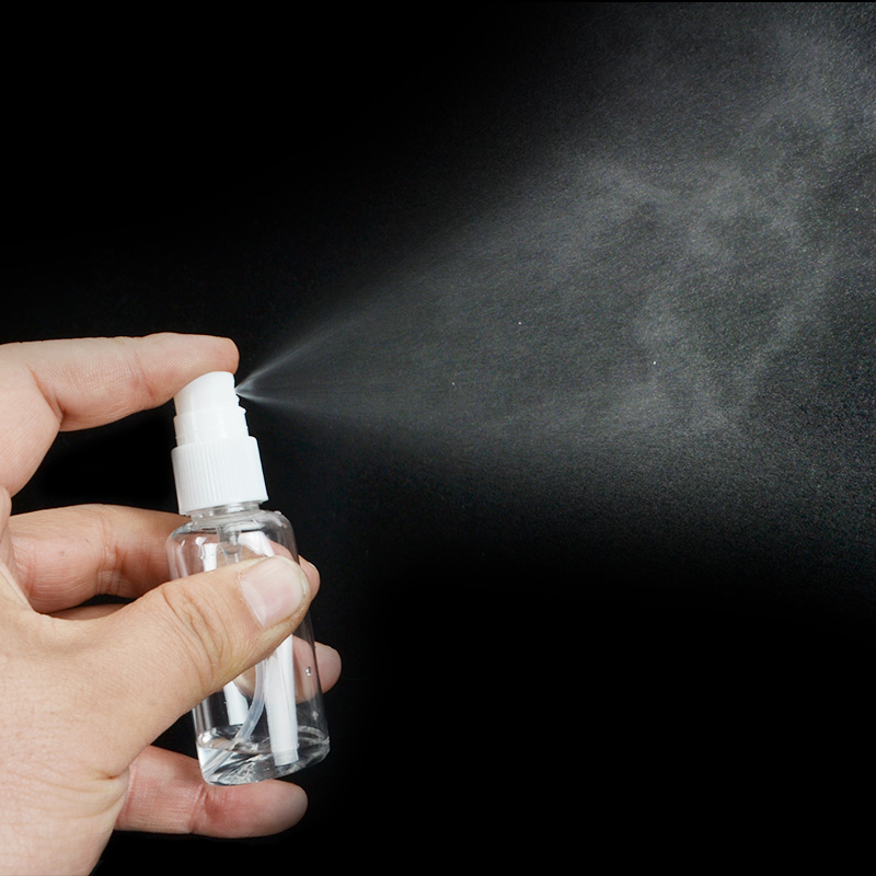 Viaje botella de pulverización portátil botella de pulverización de boca de pato botella de pulverización cosmética loción desinfectante para manos botella de pulverización botella vacía