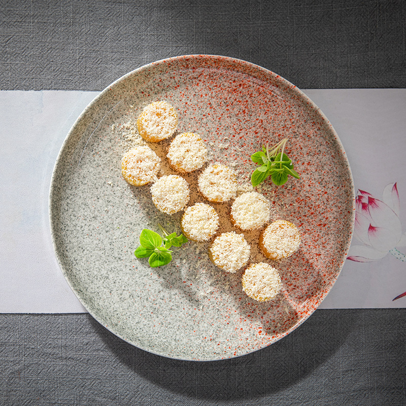 Restaurant Club Aesthetic Design Artistic Cold Dishes Plate Creative Ceramic Dessert Fruit Artistic Conception Fused Dishes