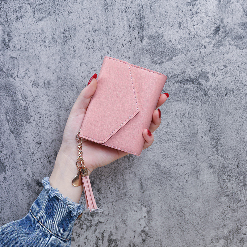 Factory Direct Sales New Women's Wallet Women's Tassel Pendant Pebbled Wallet Card Holder Coin Purse Ready for Sale