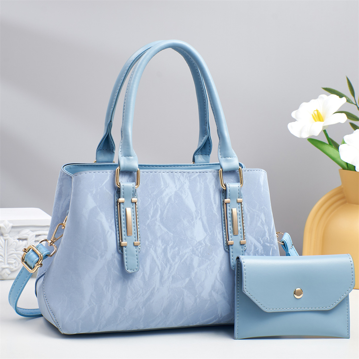 Bolso de mujer nuevo bolso de hombro de gran capacidad temperamento bolso de madre de cuero suave bolso de mujer de viaje de moda puede ser mensajero