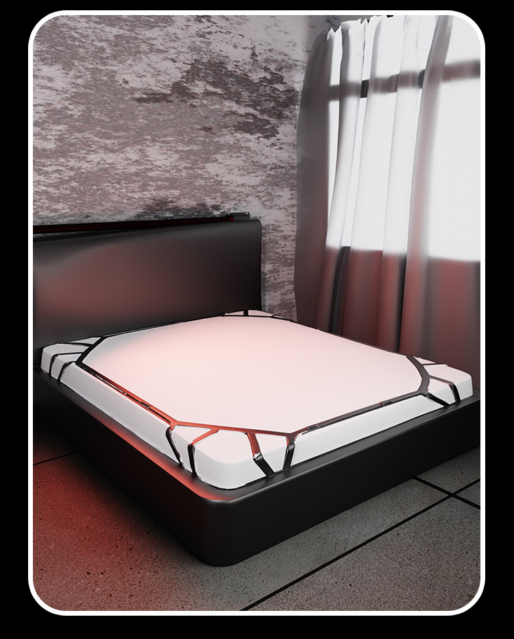 Bed Restraint Set with Webbing Straps, Hook-and-Loop Fasteners and Metal Buckles, Black — detail image 26