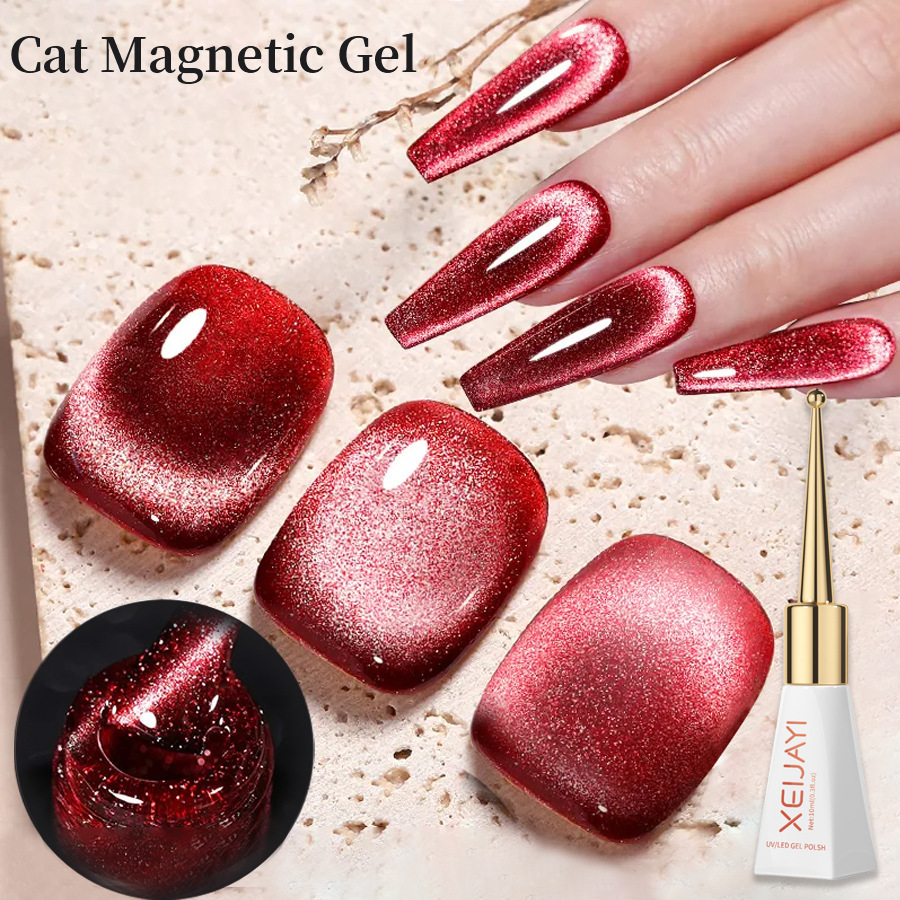 Red blood Cat Eye Nail Polish glue 2023 new nail polish Super Flash dynamic all-match Crystal cat eye glue