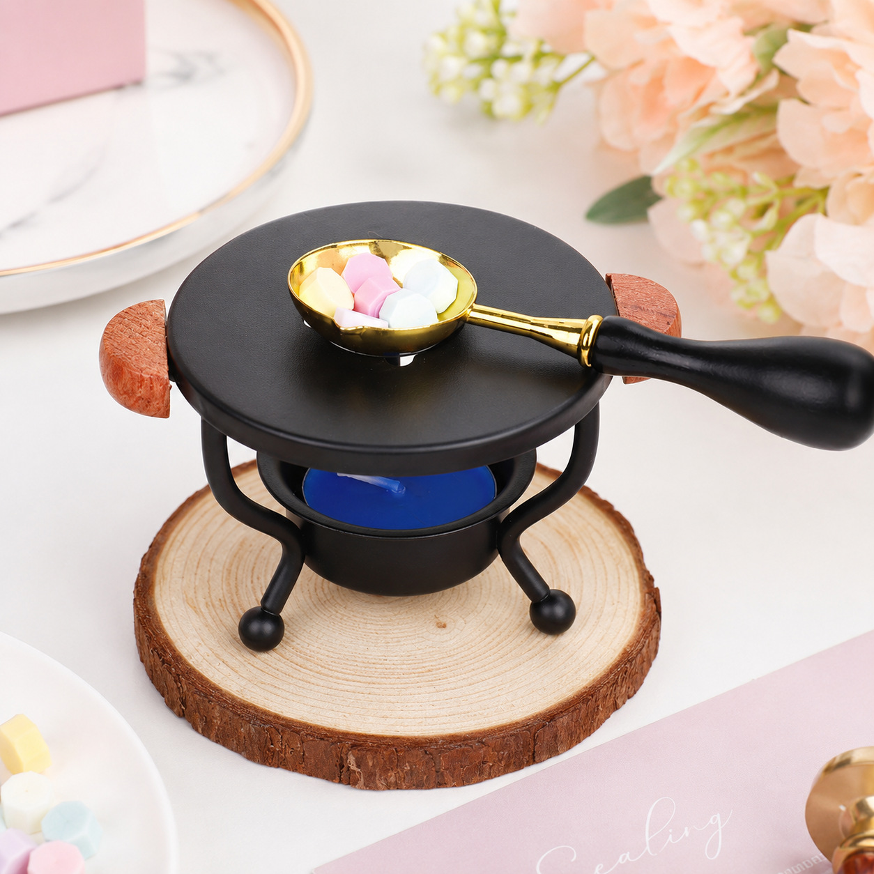 Venta directa de fábrica de sellos de cera, horno para derretir cera, juego completo de accesorios, cera para sellos, cabezal de sello de cera grabado en 3D