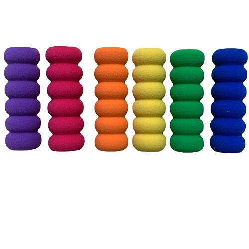 6 threaded sponge pencil holders, pencil gel pen sleeves, non-slip positive pen holders, student finger protection pen sleeves