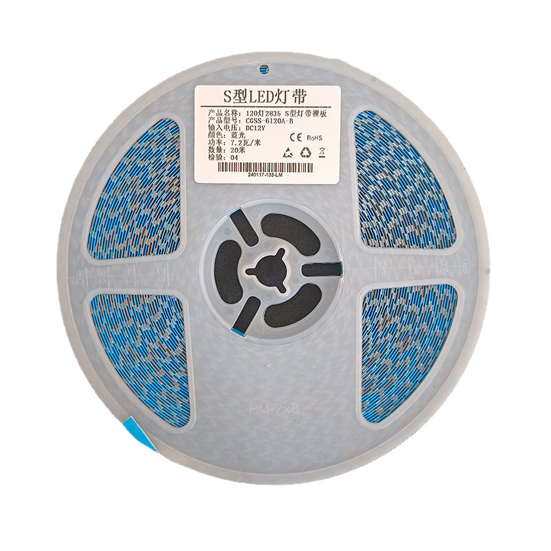 Tira de Luz LED Flexible Tipo S 6mm 12V 2835 120 LEDs/m, No Impermeable, para Lugares de Entretenimiento