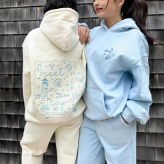 Amazon 25 秋冬新作クロスボーダーヨーロッパとアメリカの服オーシャン刺繍フード付きプルオーバースウェットシャツレディーストップス