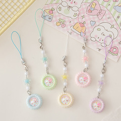 かわいいシミュレーションケーキ KT 猫ペンダントマカロンガールバッグペンダントキーホルダーカップル親友アクセサリーギフト