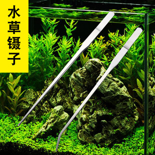 Water Grass Clip Aquarium Water Grass Tool Rack Flat Sand Tool Stainless Steel Water Grass Tweezers Water Grass Scissors Scraping Algae Blade