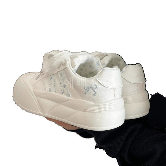 Thick-Soled Loafers for Women 2025 Summer New Breathable Canvas Shoes Niche Versatile with Skirts White Shoes