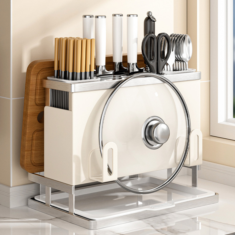 Knife rack storage rack 2025 new countertop kitchen kitchen knife…