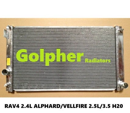 Golpher Radiator, suitable for TOYOTA Alphard Vellfire GGH30-3.5L, 15-25