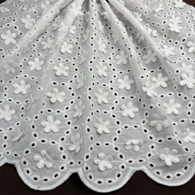 立体花朵桌布窗帘下摆棉布刺绣蕾丝 女装服饰花边辅料 白色宽33cm