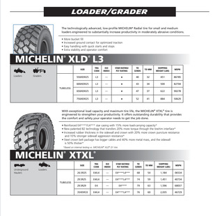 Michelin All-Steel Afternoon Engineering Tire 35/65R33 Xtra Power B4 L4 Tl