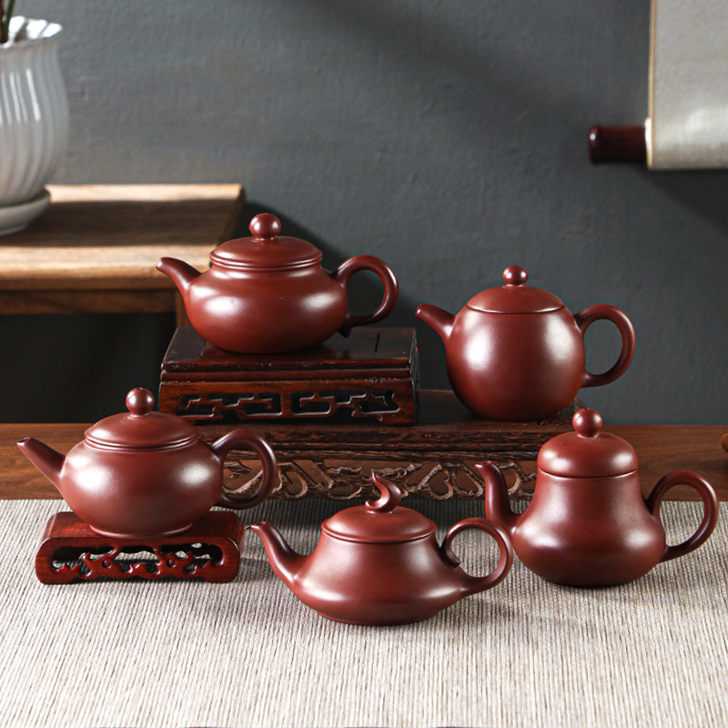 Chaozhou Zhu Ni Handmade Purple Clay Teapot Small Capacity Tea Brewing Pot Tea Set Handmade Tea Set Chaozhou Zhu Ni Handmade Purple Clay Teapot Small Capacity Tea Brewing Pot Tea Set Handmade Tea Set
