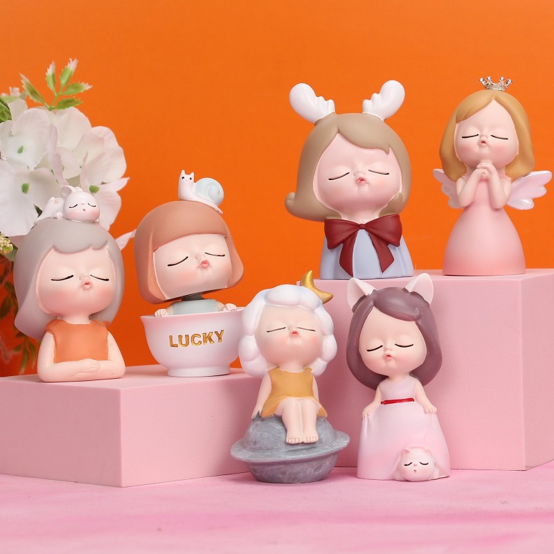 Nordic originality Lucky girl Cartoon Hearts lovely Angel Baby gift Decoration