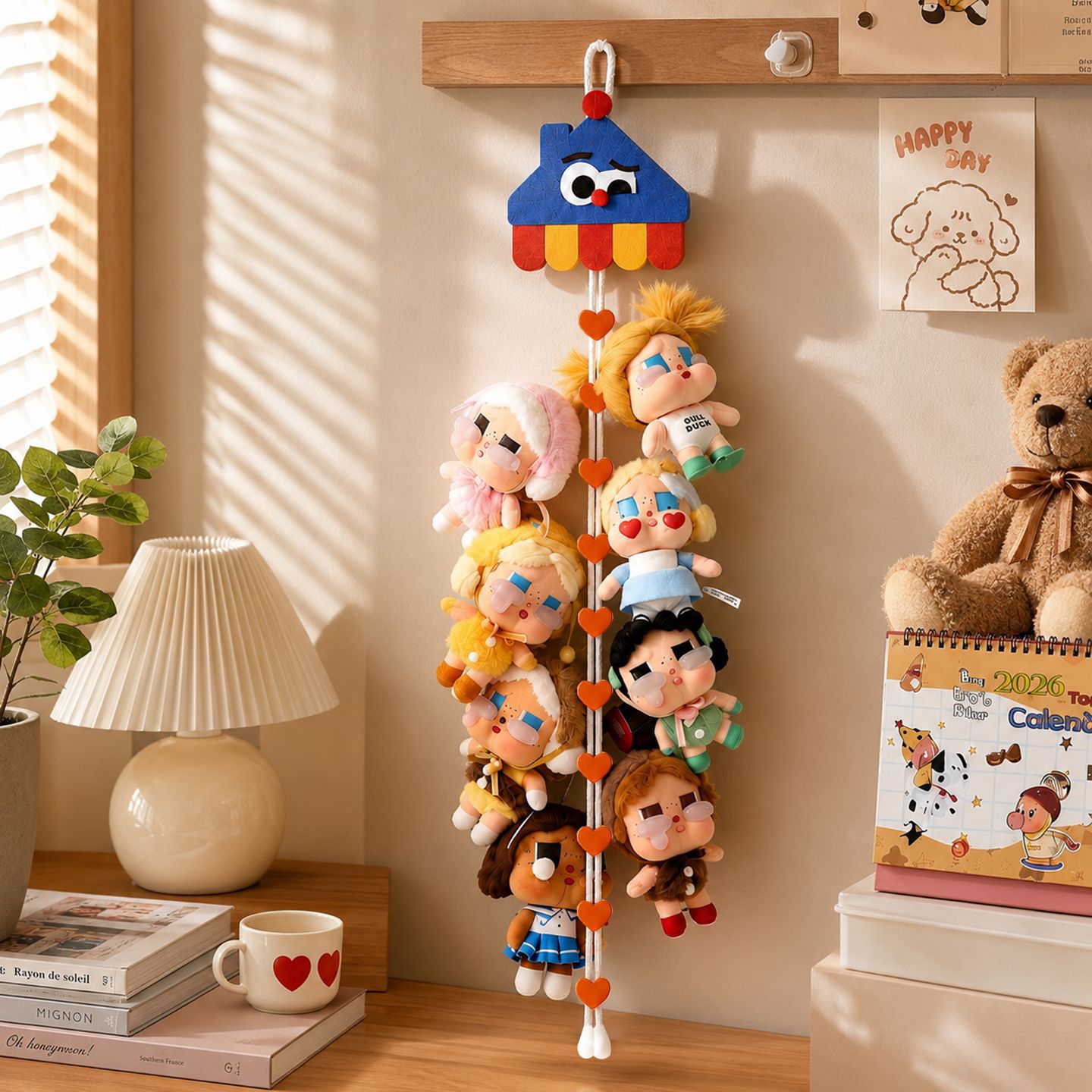 Cuerda Colgante Organizadora de Peluches de Fieltro Creativa para Dormitorio y Estudio image 10