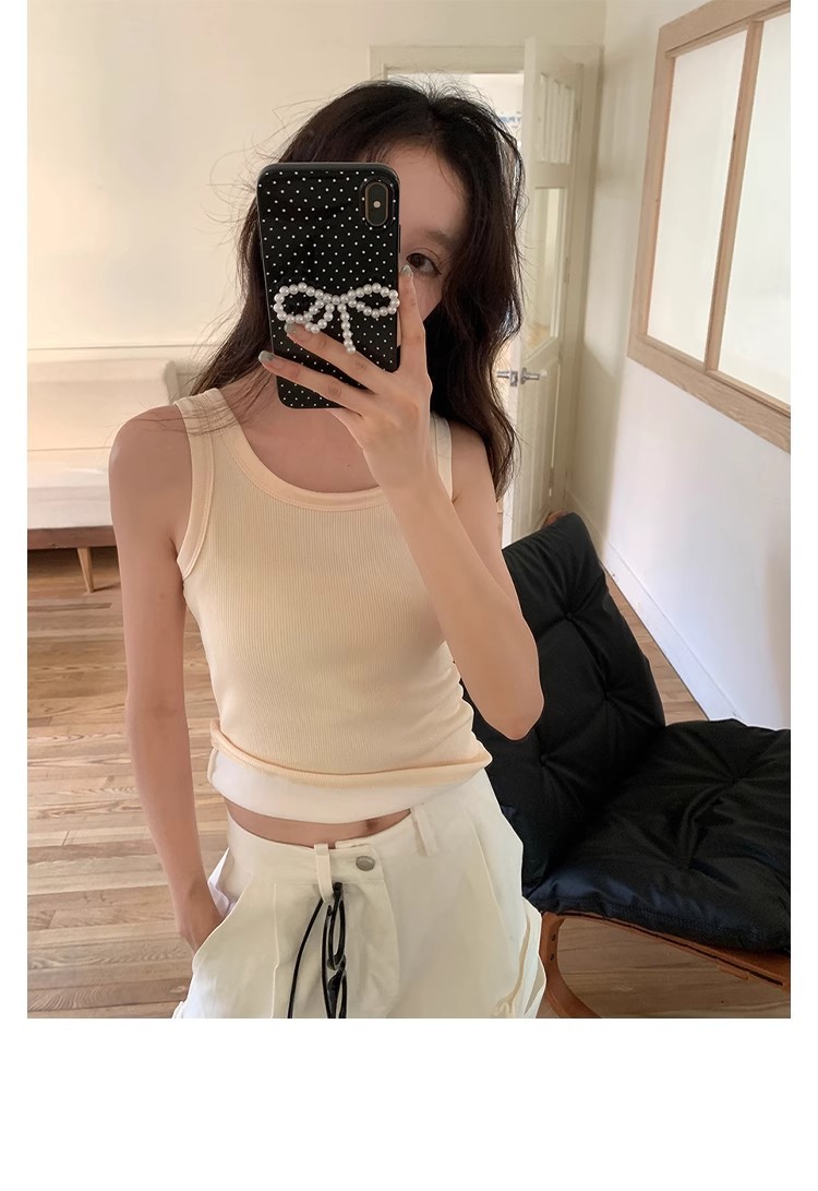 Super Soft Velvet Wide-shouldered Vest For Women, Warm And Hot Autumn And Winter Inner Layering, Slim Fit Top 3 O1CN0171LniR1gdAJuFMYtK !!2220684684164 0 cib