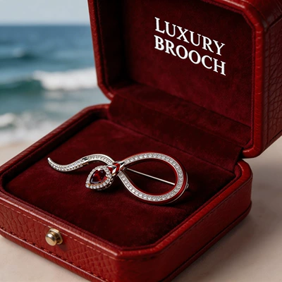 Crafted Full-Zircon Snake Brooch, Enamel: Yaxa sancaqları