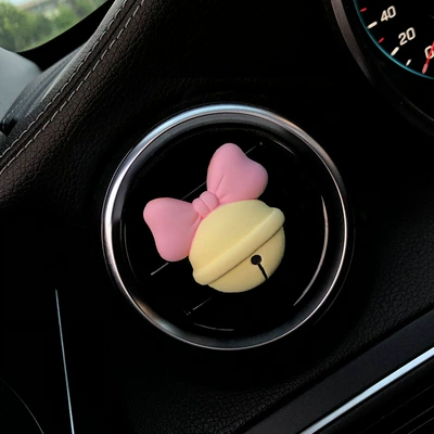 interior decoration accessories ladies — Car Perfume Aromatherapy - light-pink-butterfly-bell
