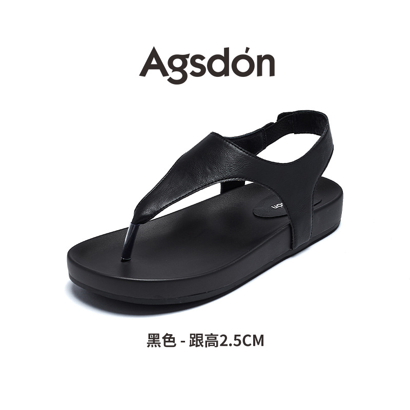 Augustion chanclas sandalias mujer 2025 nuevo verano casual fondo plano ropa retro sandalias y zapatillas de playa romanas