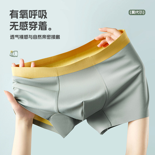 Autumn/Winter 100 Pack Double-Sided Modal Men's Seamless Sports Underpants Men's Modal Men's Straight Leg Pants