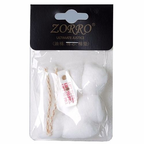 Zorro kerosene lighter special oil-absorbing cotton cotton core cotton pad spring flint consumables accessories zp universal wholesale