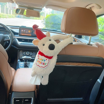 Armrest Box Doll Cute — Car tissue box/set - red-west-heights-tissue-box