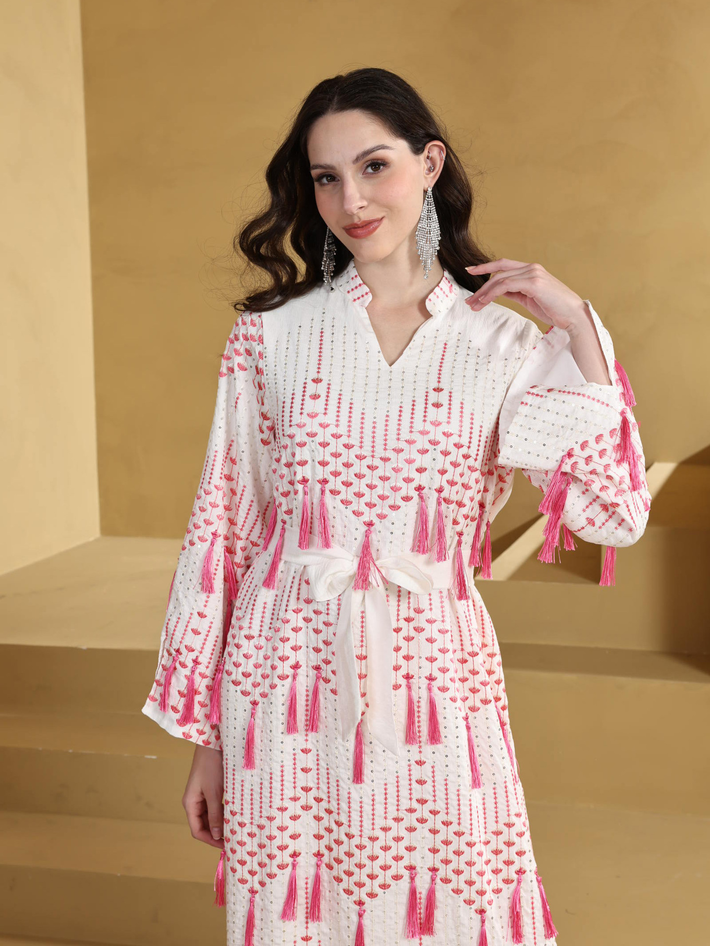 ML5005 Middle Eastern Arab Muslim Robe Foreign Trade Abaya Cross-Border New Dress Women's Ethnic Style_ecoleips.com