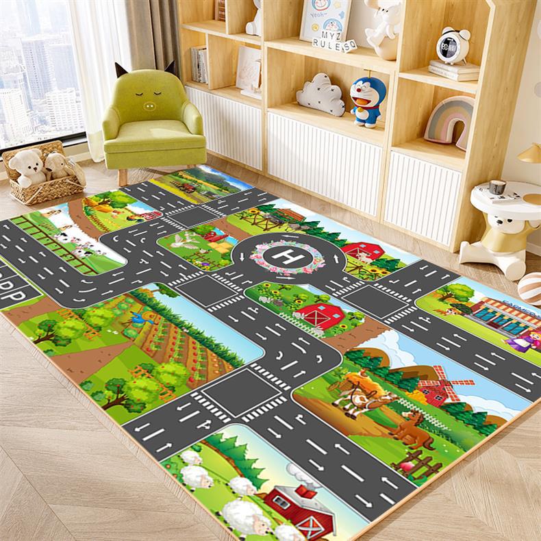 Parking Lot Carpet Kidsren's Crawling Game Track Road Traffic Kindergarten Living Room Early Education Play Bedroom Floor Mat