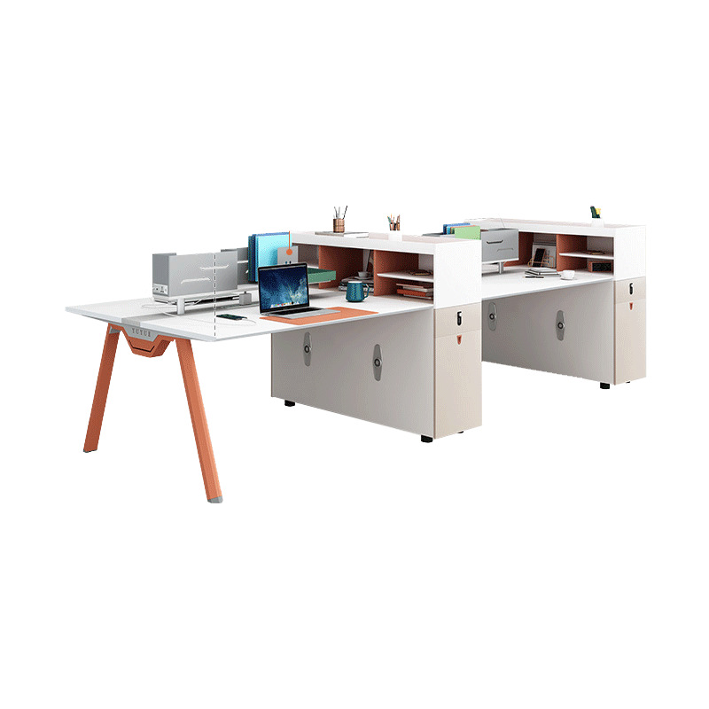 Mesa sencilla para personal de 4 personas, mueble lateral, estación de trabajo financiera, tarjetero de partición de pantalla para 6 personas, escritorio para 1 persona, 2024