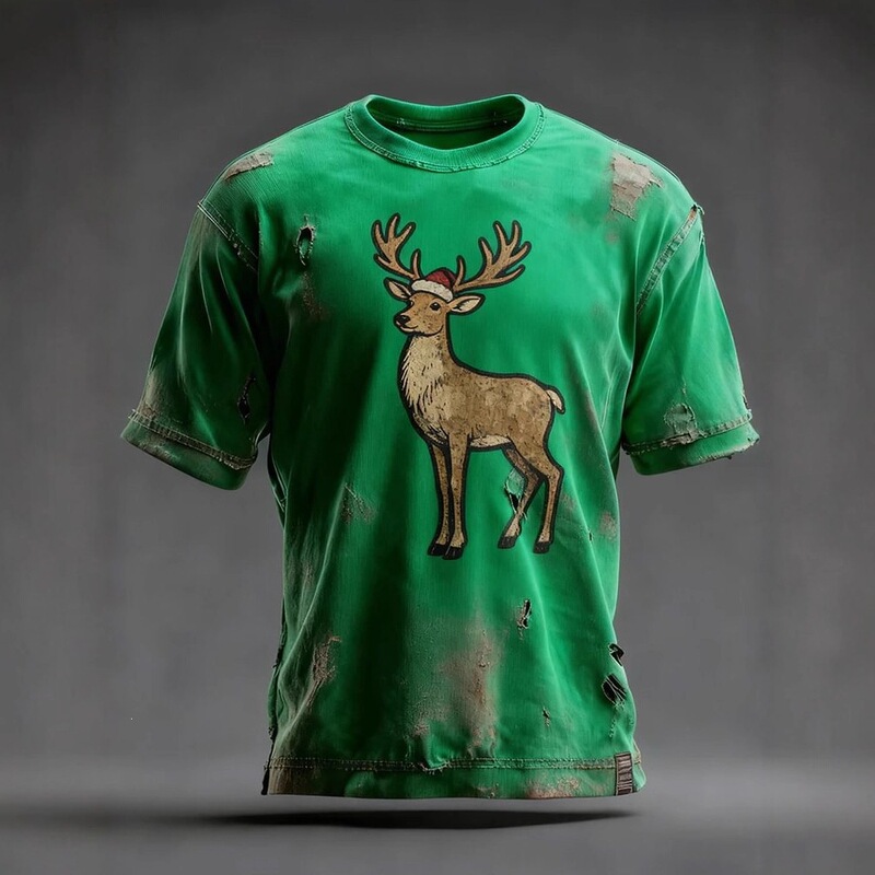Cross-border exclusive supply for Europe and America: 3D printed summer short-sleeve T-shirts for Christmas Eve and Christmas, loose and casual, unisex T-shirts Cross-border exclusive supply for Europe and America: 3D printed summer short-sleeve T-shirts for Christmas Eve and Christmas, loose and casual, unisex T-shirts