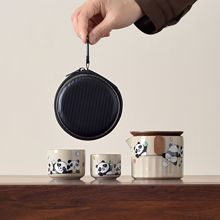 成都文创熊猫快客杯旅行茶具套装中国特色文化纪念品送外国友人