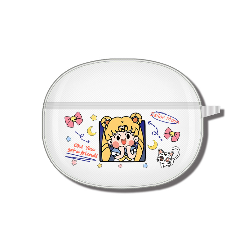 Adecuado para realme buds air3, funda para auriculares, funda protectora Bluetooth, carcasa suave transparente de TPU, patrón de impresión en color