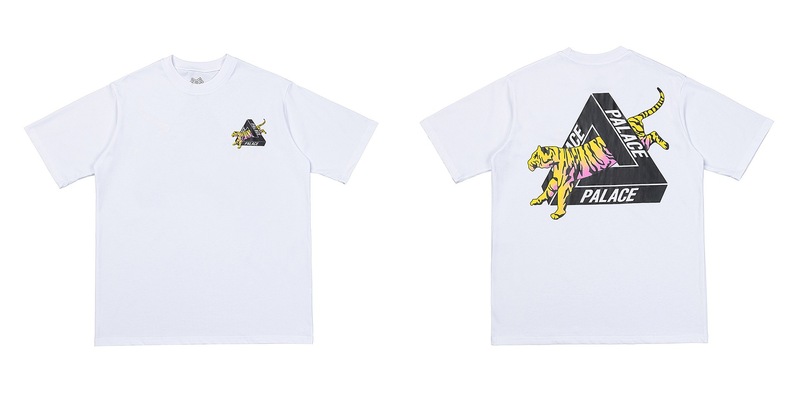 欧米の潮牌palace三角形双紗プリント高品質男女カジュアル半袖tシャツ|undefined