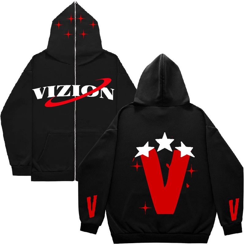Full Face Zipper Sweatshirt American Vintage Hoodie 2023 Street Trendy Men's Jacket oversize hoodie