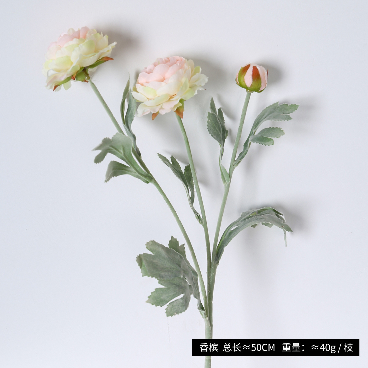 Flores de peonía extranjera de alta gama flocado 3 flores de loto de rocío decoración del hogar adornos falsos flores en vivo flores de simulación al por mayor