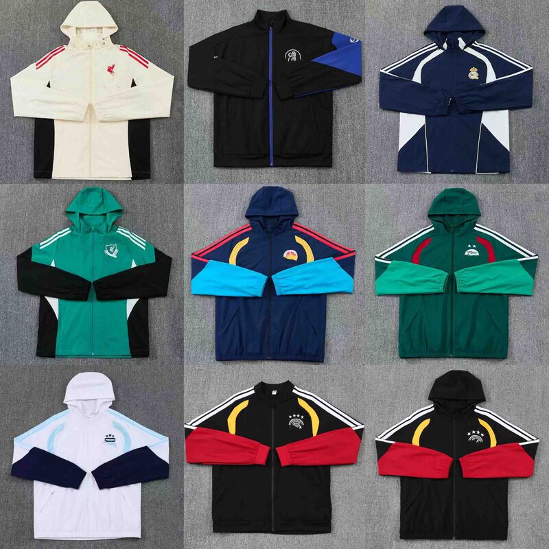 Sports Outdoor Jackets, Jerseys, Germany, Argentina, Spain Football Uniforms, Windbreakers, Long-Zip Factory Wholesale