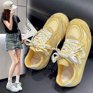Mesh Breathable Moral Training Shoes for Women 2025 New Summer Thin Style with Skirt Versatile Casual Low-Top White Sneakers